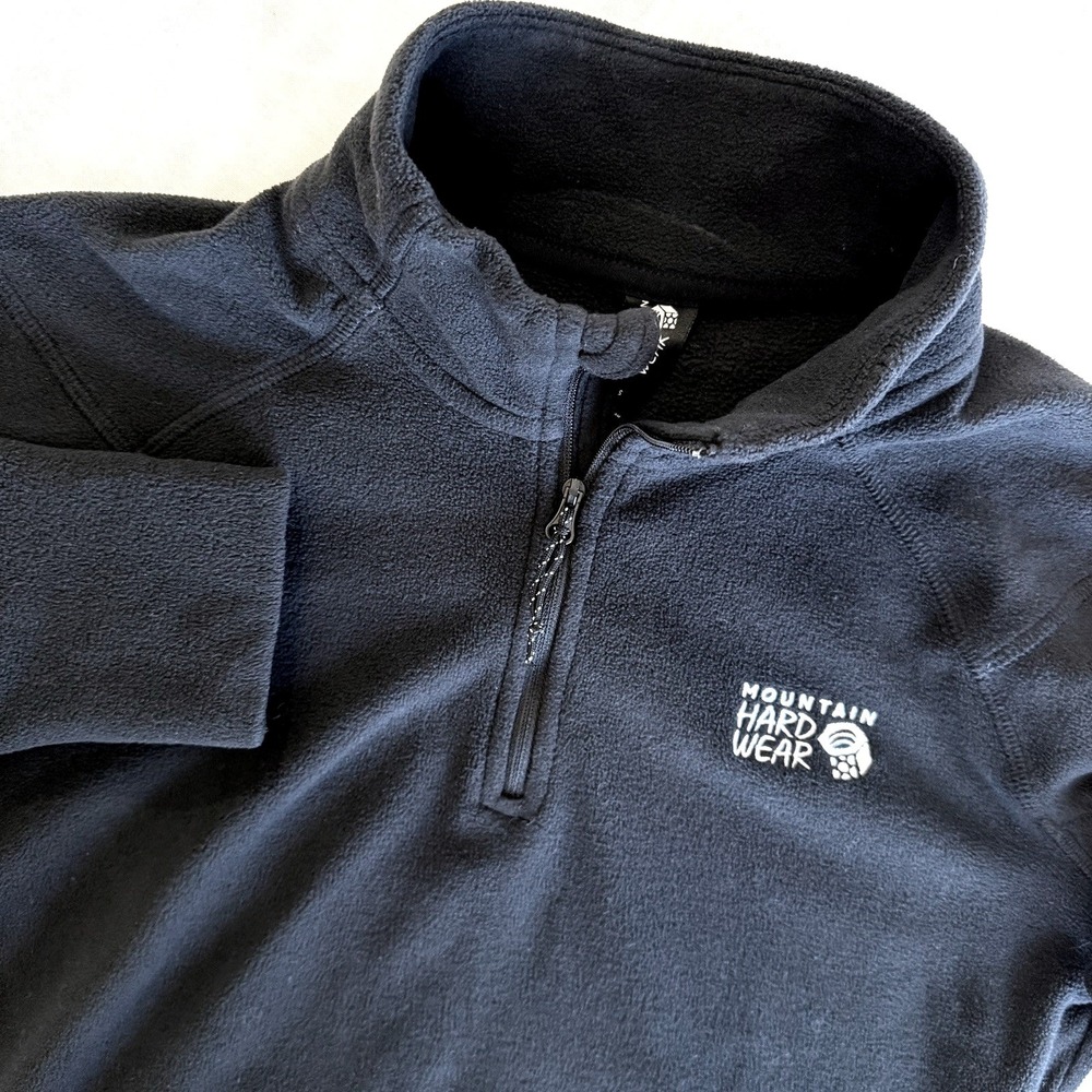Mountain Hardwear Microchill 2.0 Pullover Womens Small Black Quarter Zip Fleece